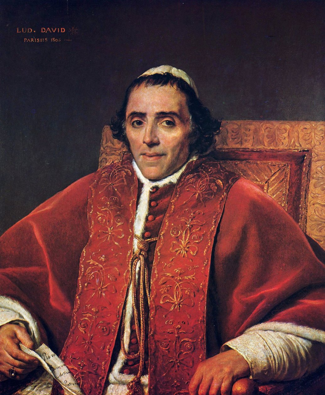 Portrait of Pope Pius VII by Jacques Louis David
