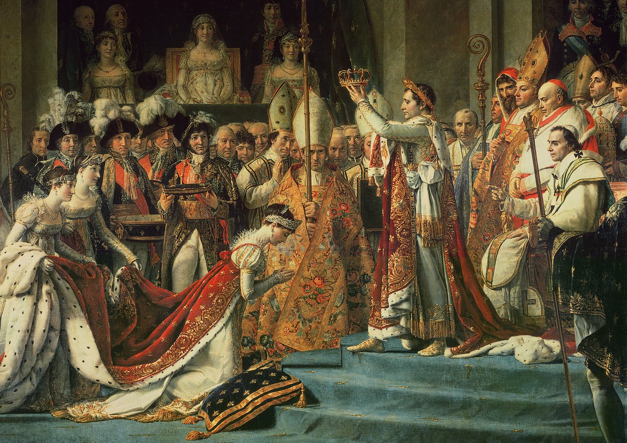 The Consecration of the Emperor Napoleon and the Coronation of the Empress Josephine by Pope Pius VII (detail) by Jacques Louis David