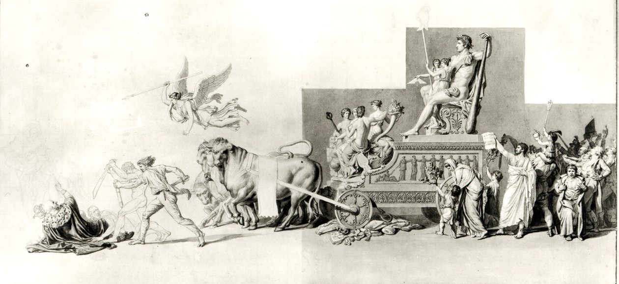 Triumph of the French People over the Monarchy, Project for an Opera Curtain, 1794 by Jacques Louis David