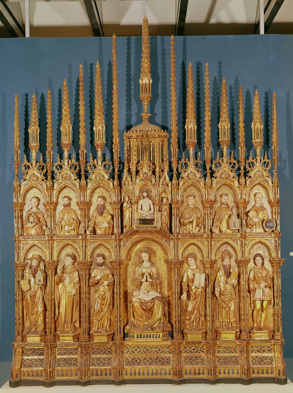 Polyptych Depicting the Virgin and Child with Twelve Saints by Jacques de Pula