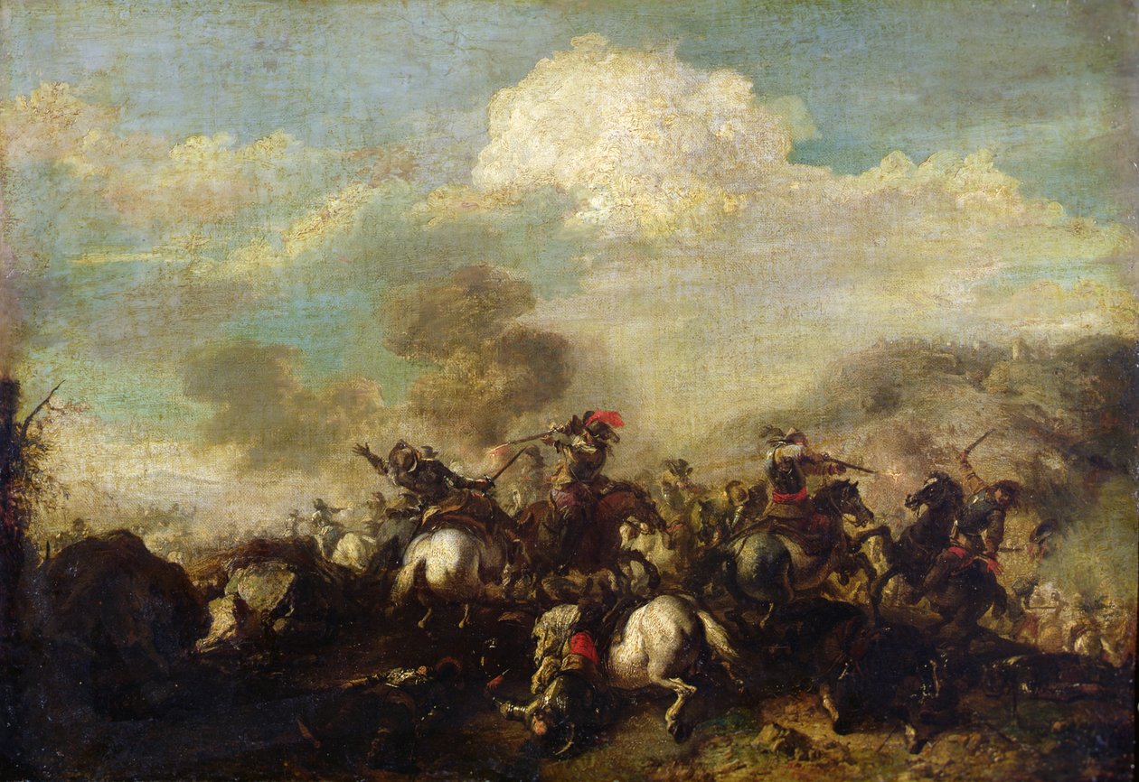 Combat of the Cavalry by Jacques 1621 76 Courtois