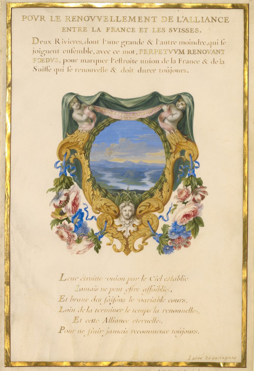 Escutcheon with a Landscape by Jacques Bailly