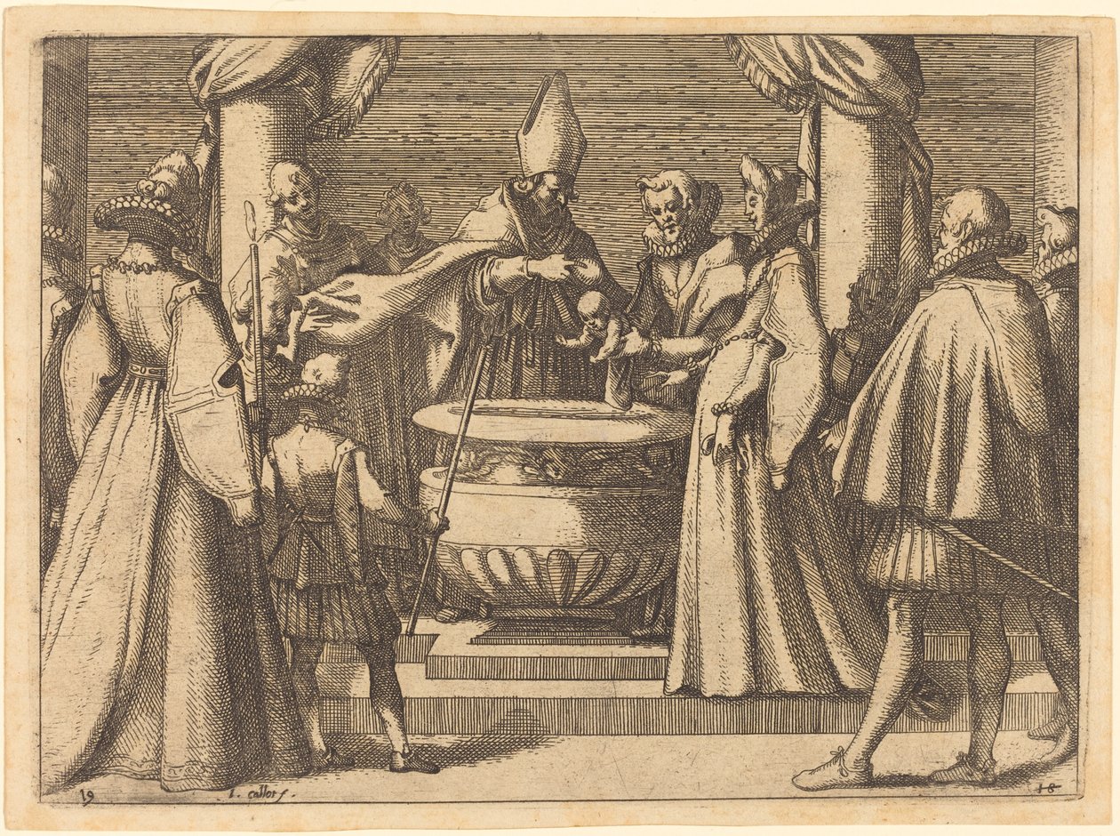 Baptism of the Prince of Spain by Jacques Callot