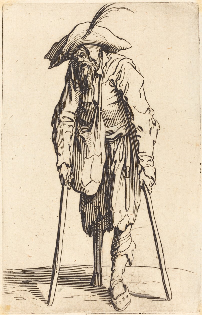 Beggar with Wooden Leg by Jacques Callot
