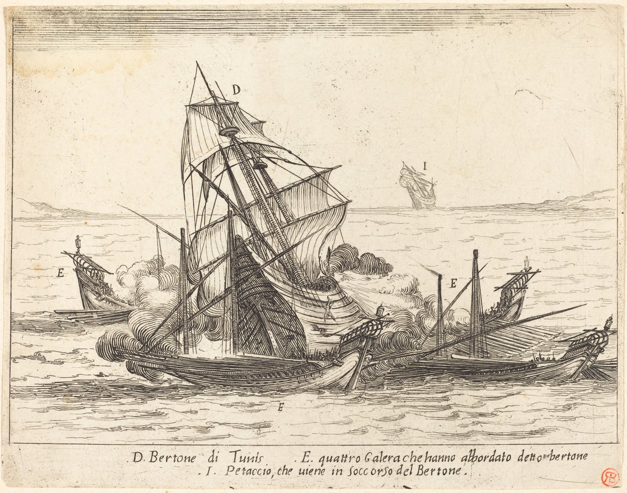 Boarding of the Bertone by Jacques Callot