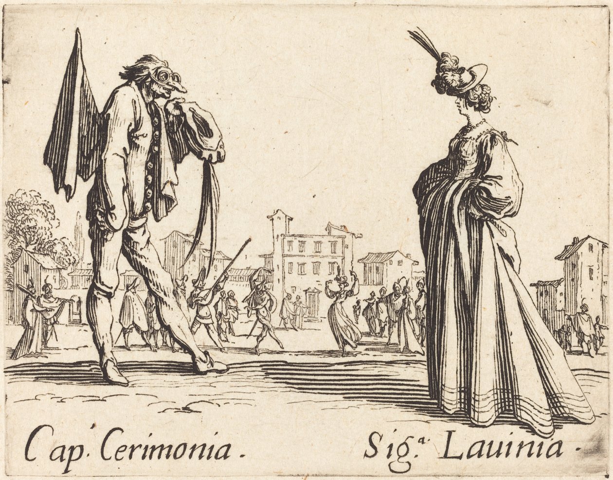 Cap. Cerimonia and Siga. Lavinia by Jacques Callot
