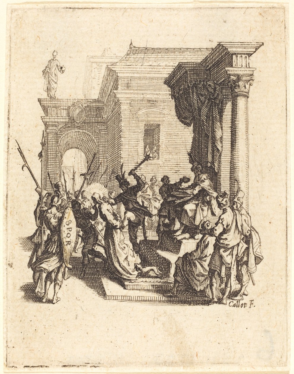 Christ Condemned to Death by Pilate by Jacques Callot