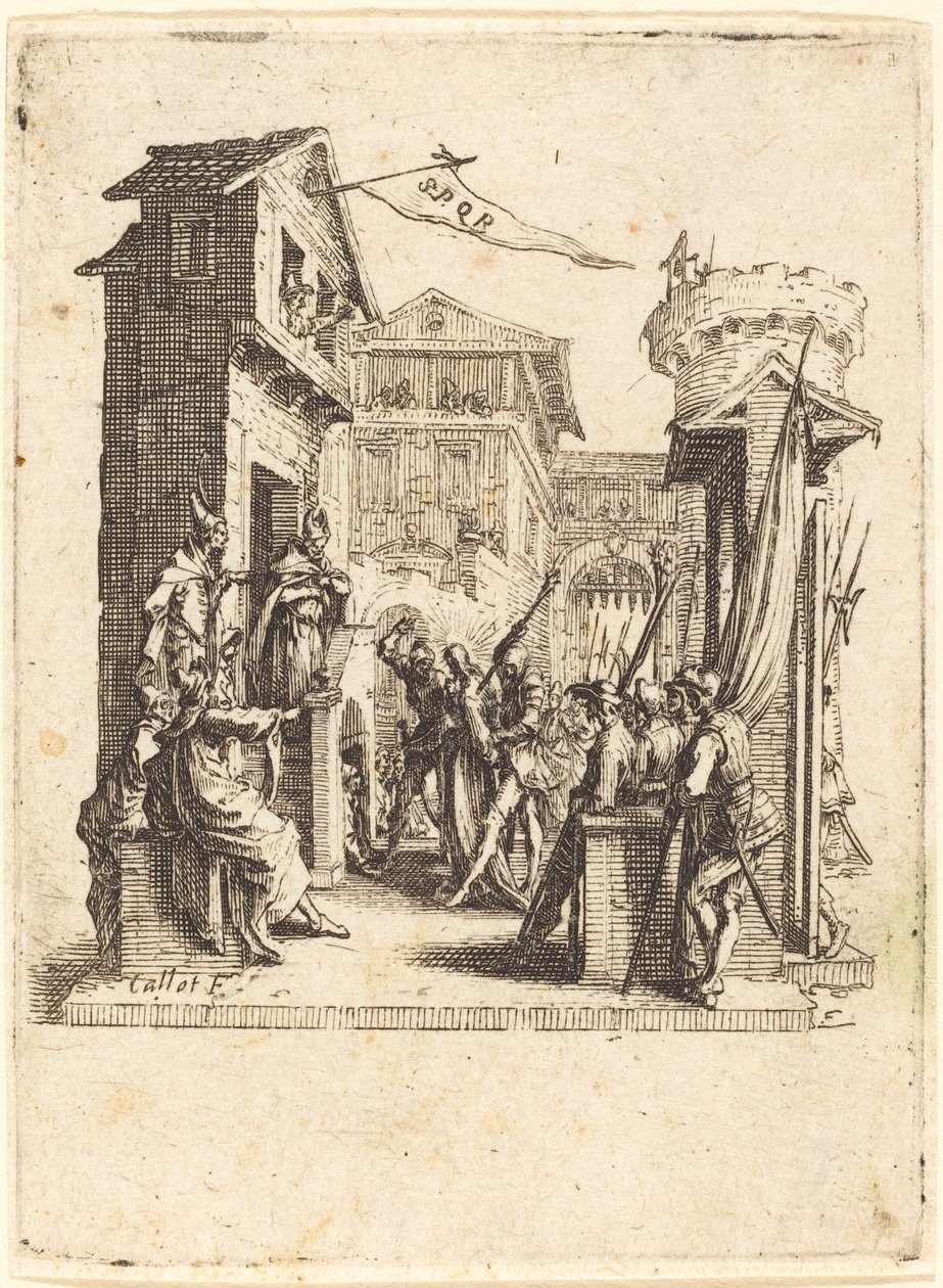 Christ before Caiaphas by Jacques Callot