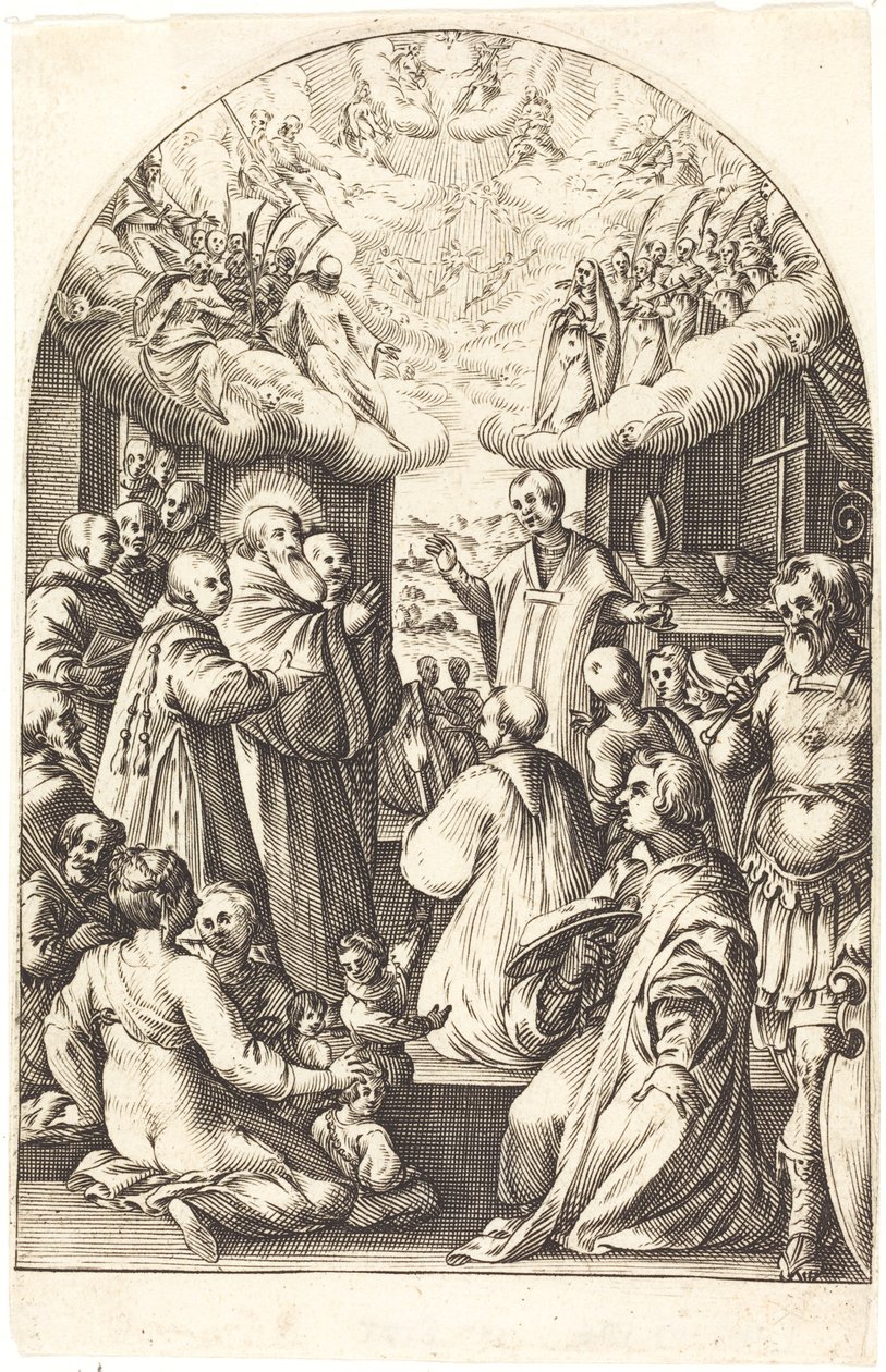 Death of Saint Benedict by Jacques Callot