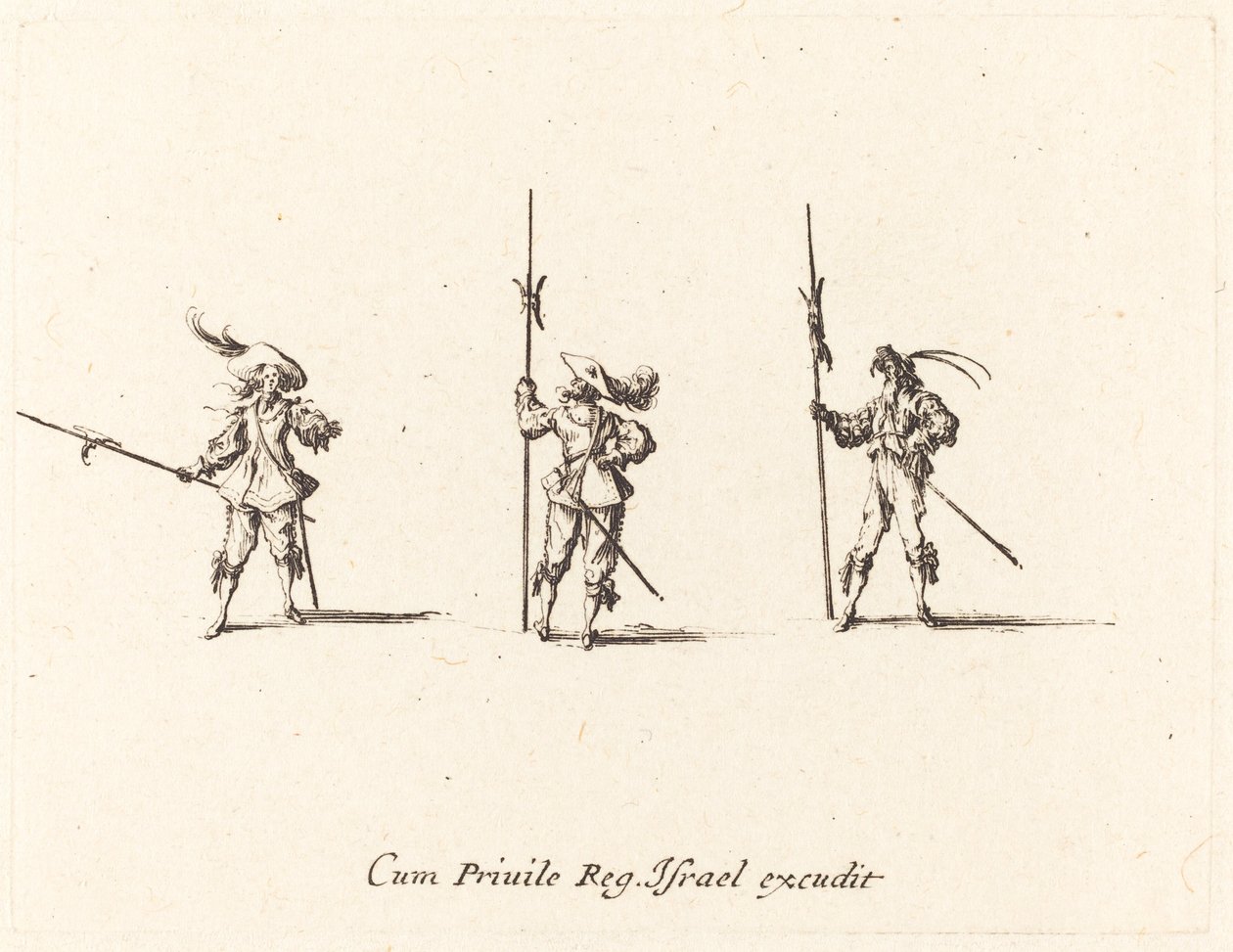 Drill with Halberds by Jacques Callot