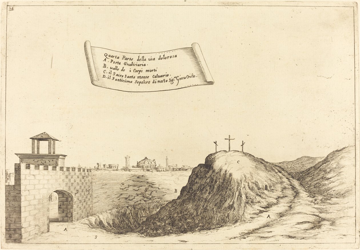 Four Parts of the Via Dolorosa by Jacques Callot