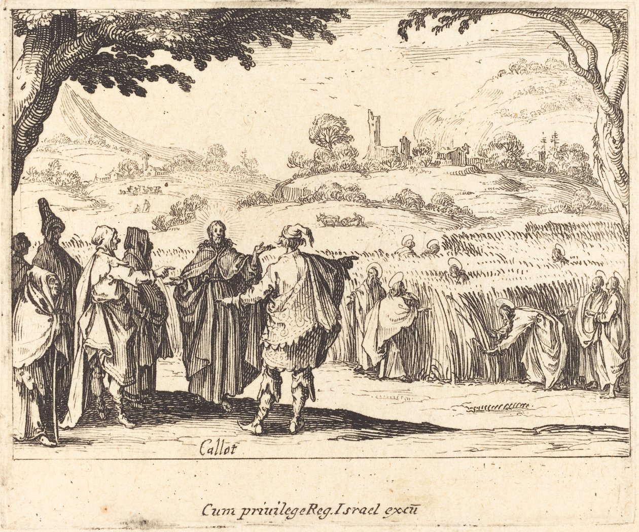 Jesus with the Pharisees by Jacques Callot