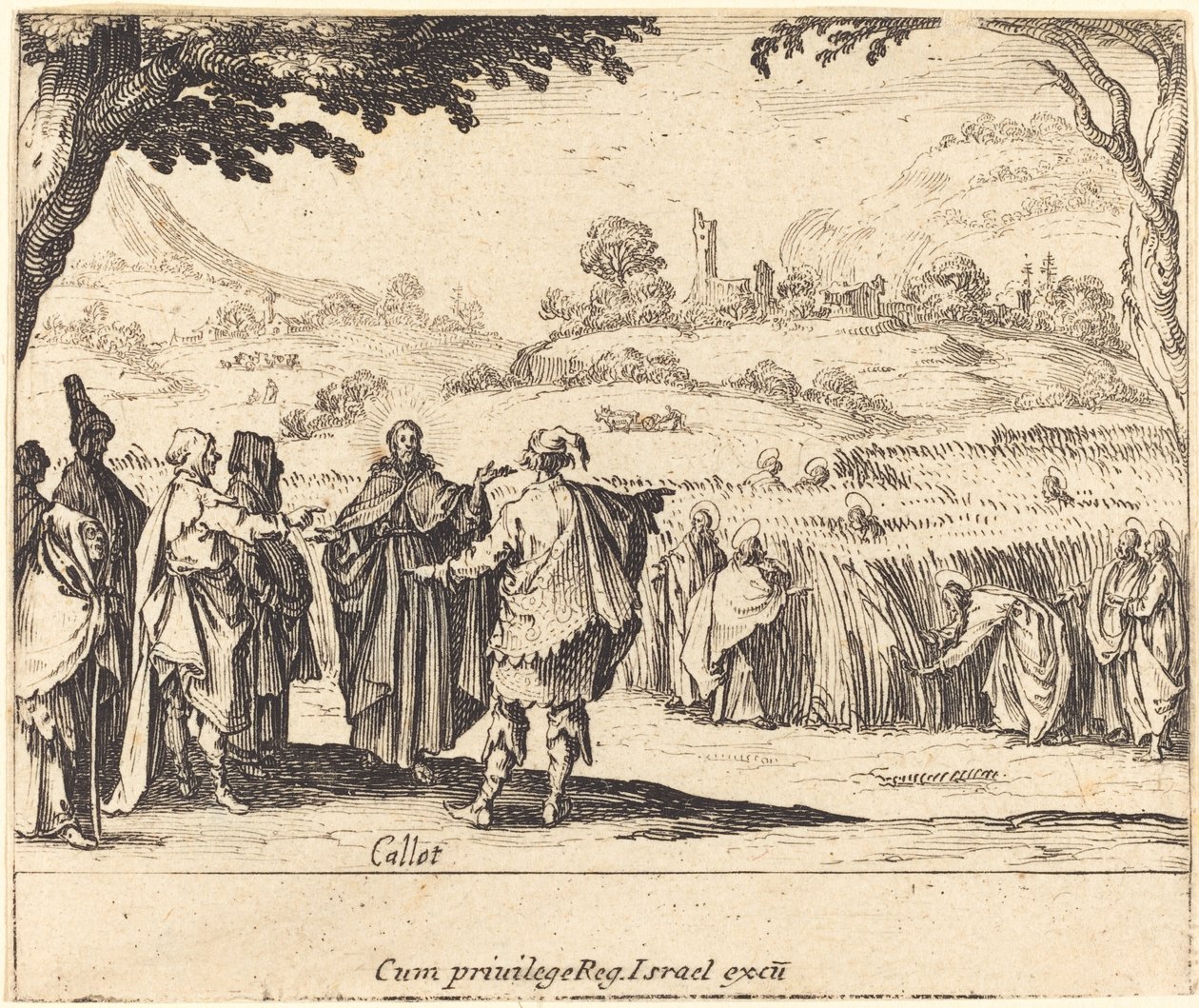Jesus with the Pharisees by Jacques Callot
