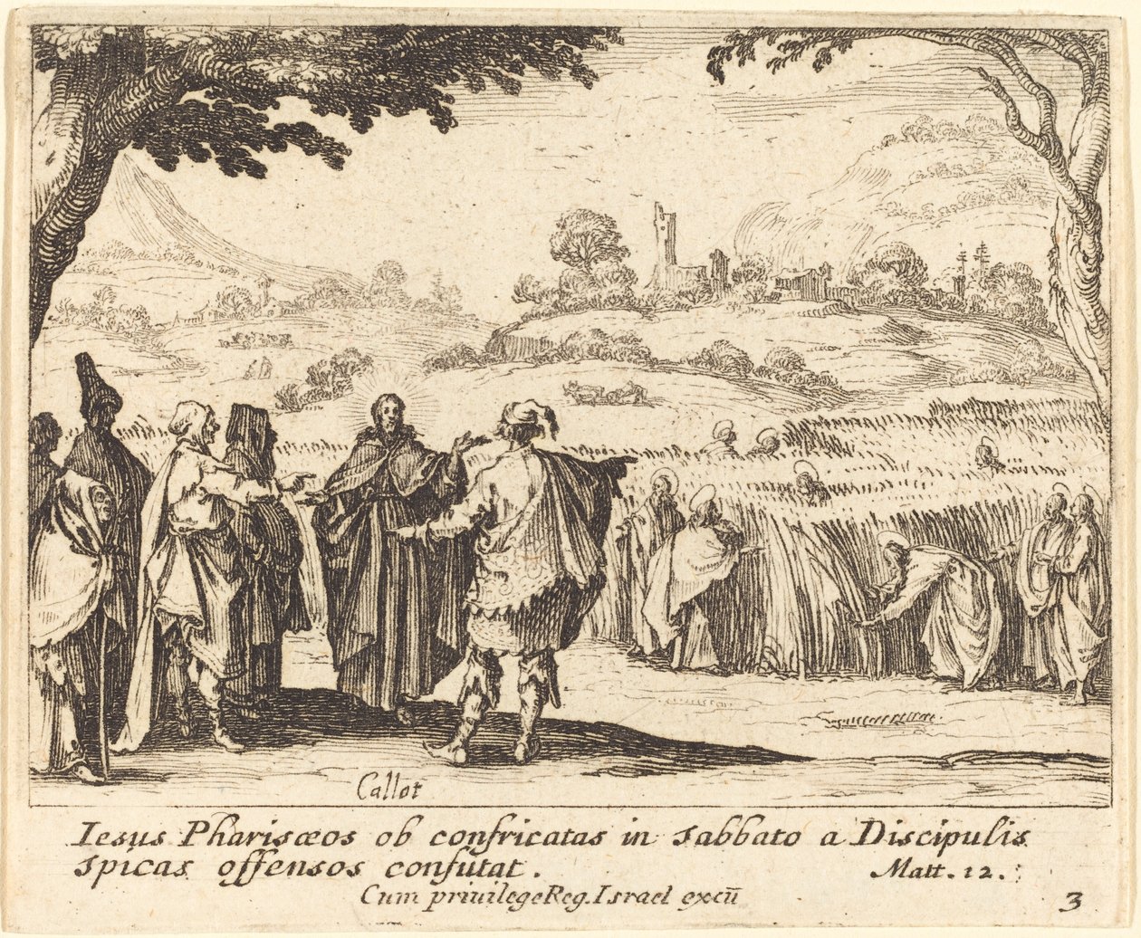 Jesus with the Pharisees by Jacques Callot