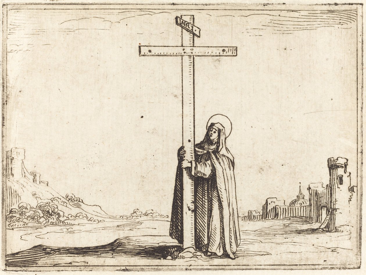 Nun Embracing the Holy Cross by Jacques Callot