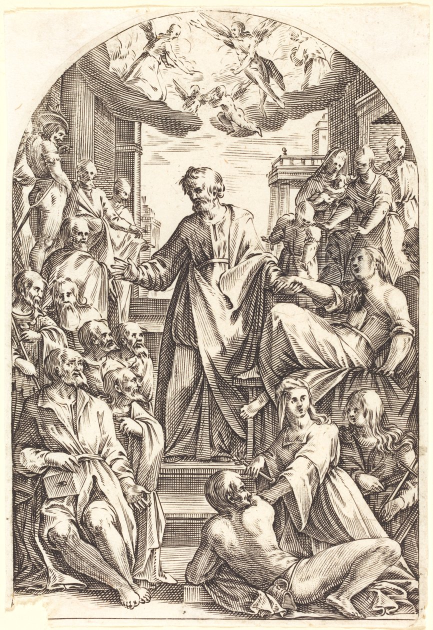Peter Raising Tabitha by Jacques Callot