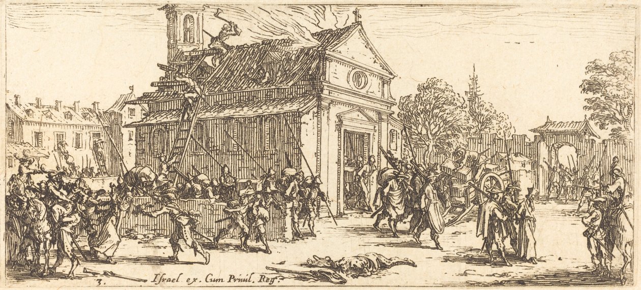 Pillaging a Monastery by Jacques Callot