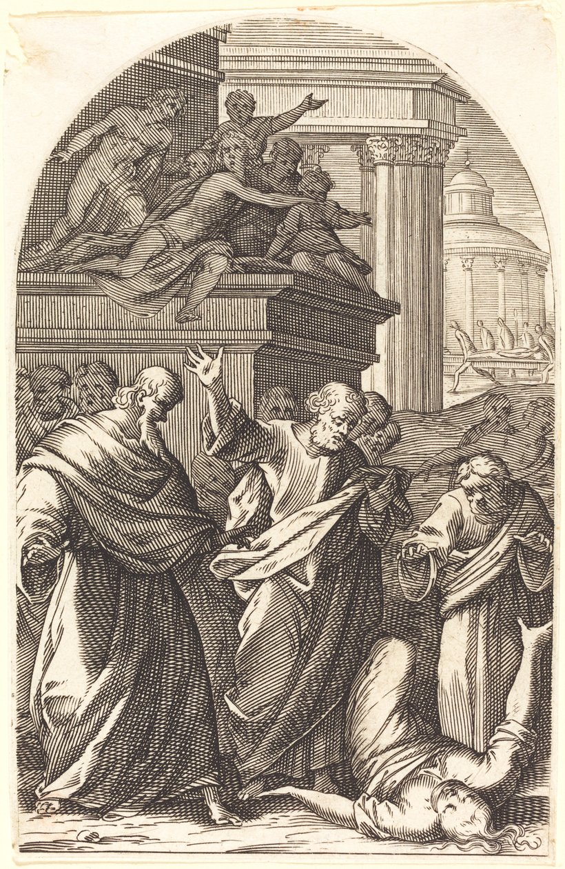 Sapphira Punished by Death by Jacques Callot
