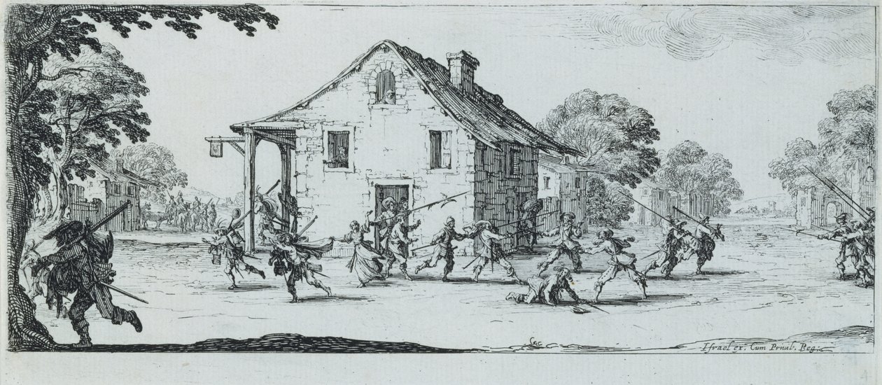 Scene of Pillage by Jacques Callot