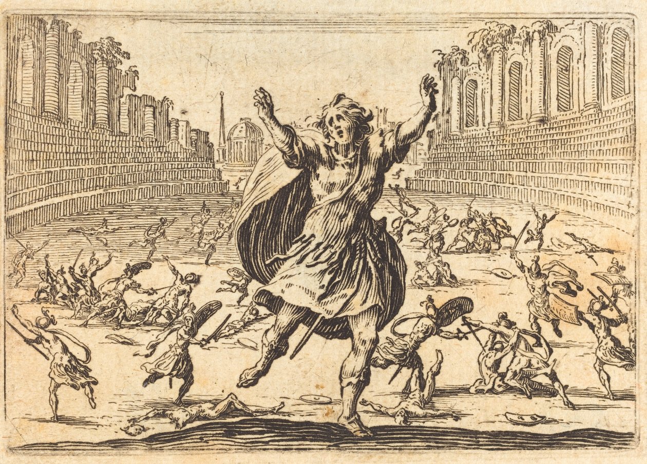 Skirmish in a Roman Circus by Jacques Callot