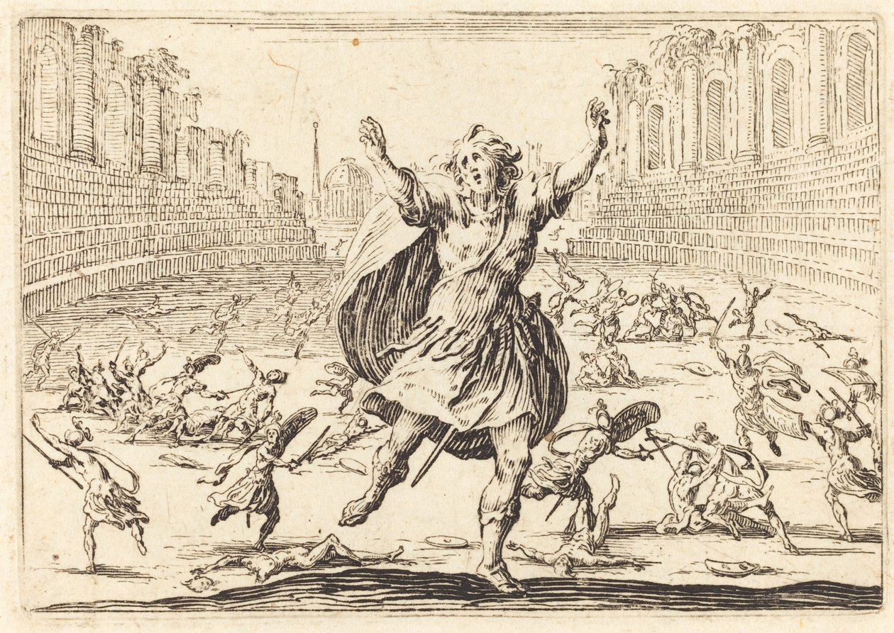 Skirmish in a Roman Circus by Jacques Callot