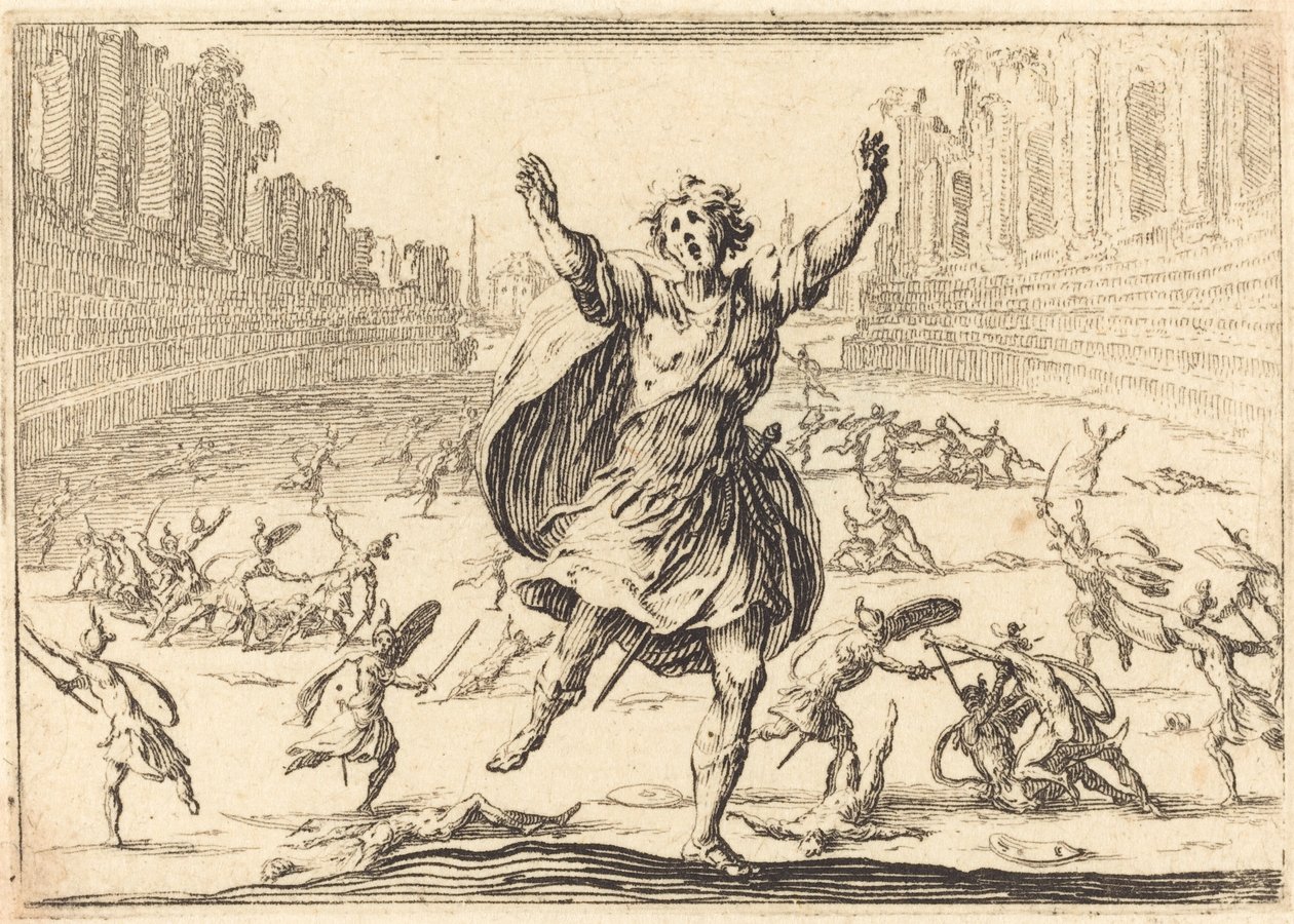 Skirmish in a Roman Circus by Jacques Callot