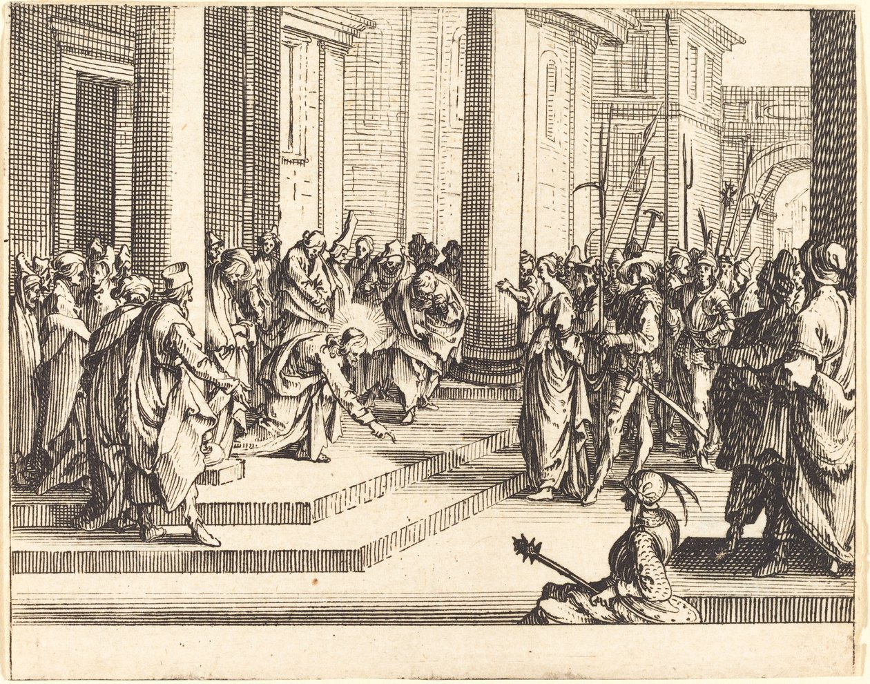 Stoning of Jesus by Jacques Callot