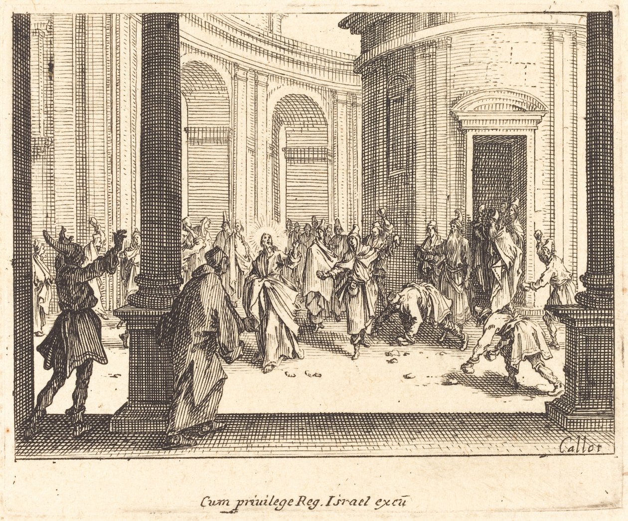 Stoning of Jesus by Jacques Callot