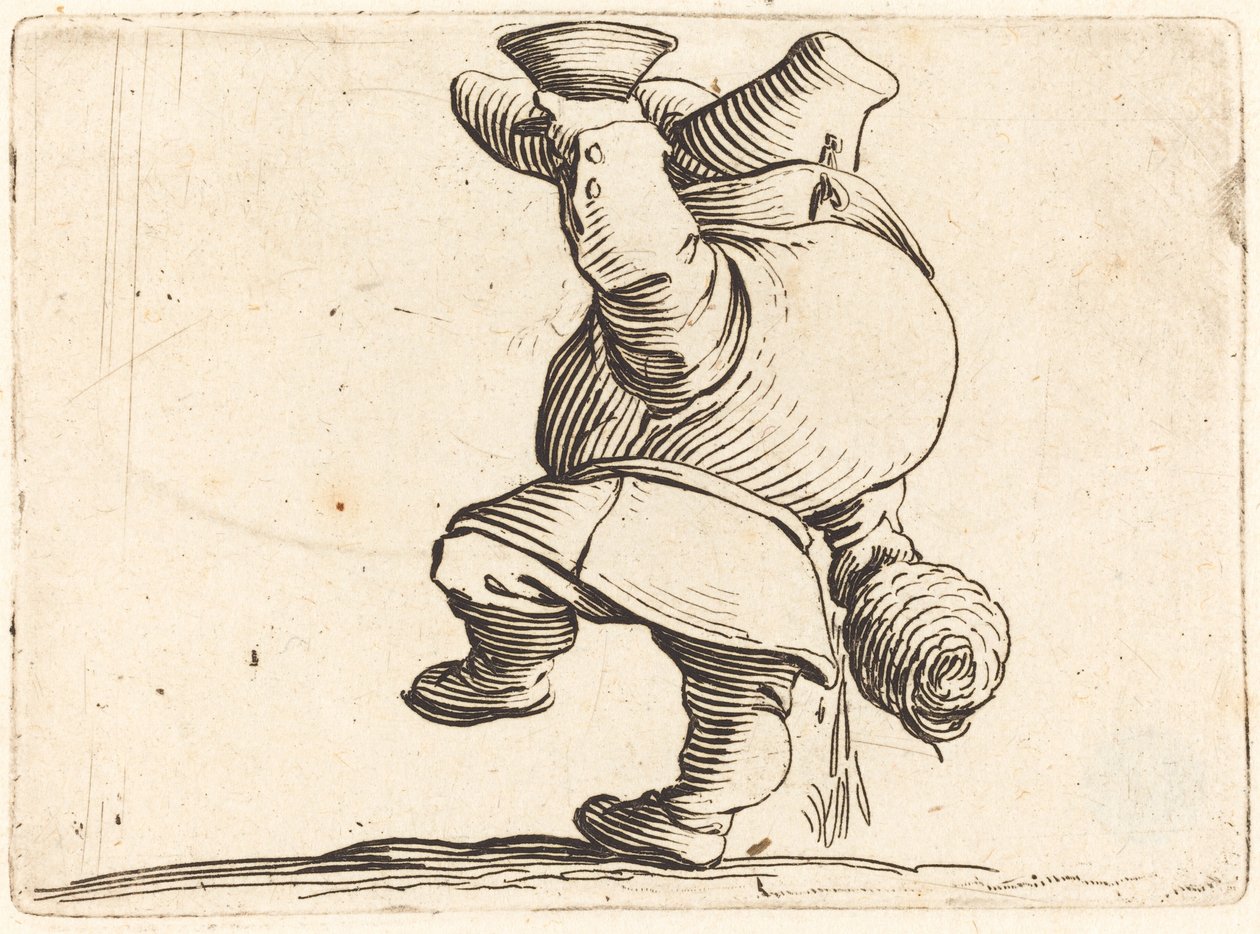 The Drinker, Back View by Jacques Callot