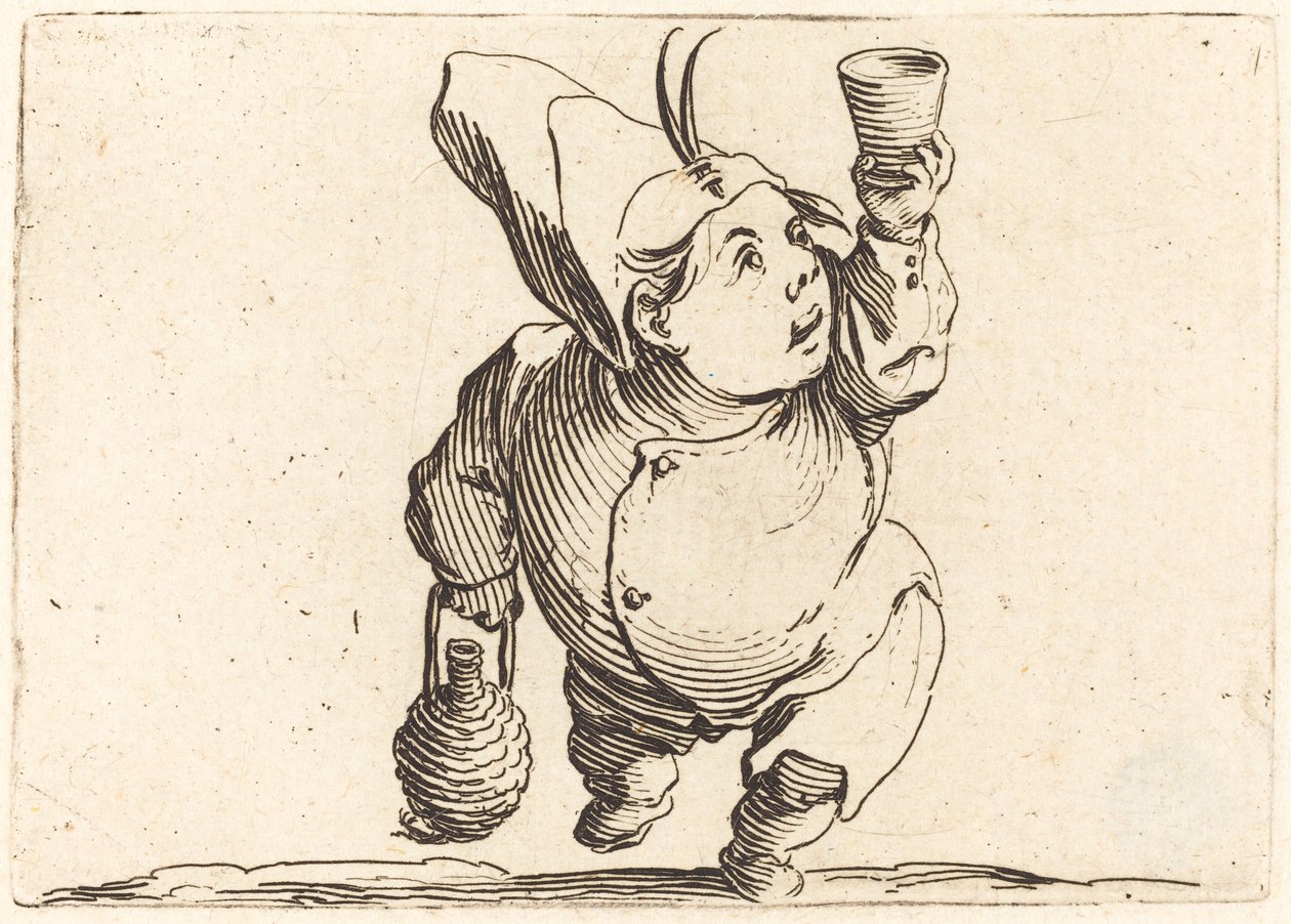 The Drinker, Front View by Jacques Callot