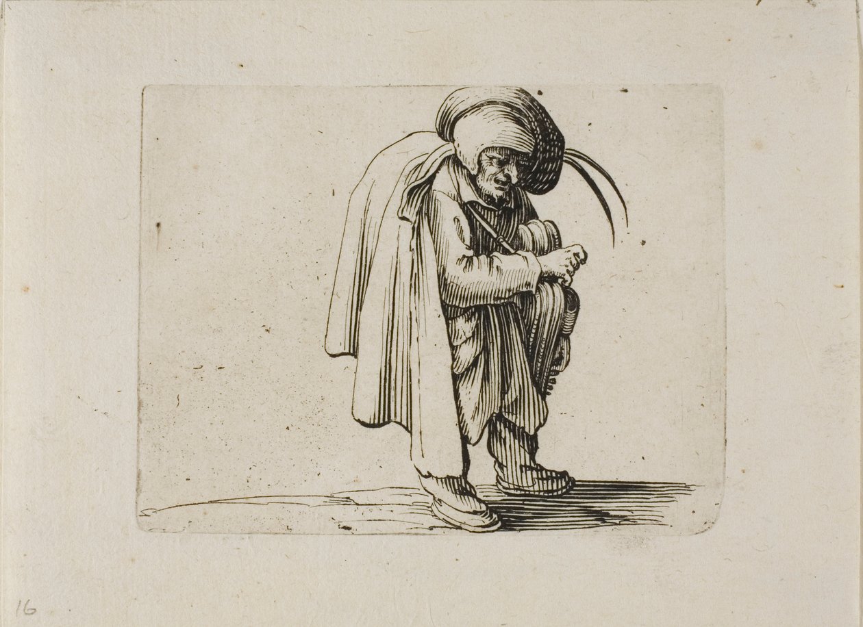 The Hurdy-Gurdy Player, from Varie Figure Gobbi by Jacques Callot