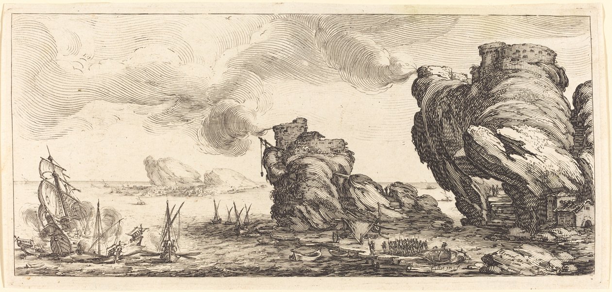 The Naval Battle by Jacques Callot