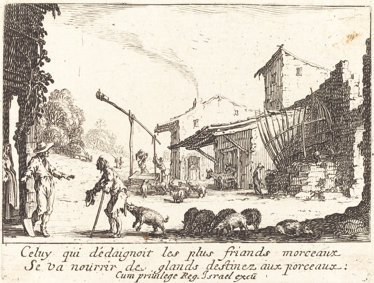 The Swineherd by Jacques Callot
