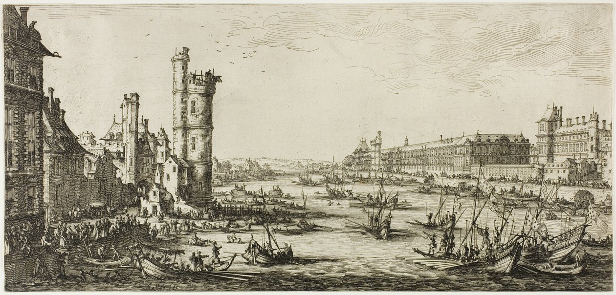 View of the Louvre by Jacques Callot