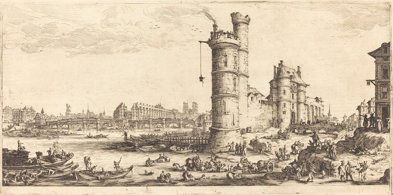 View of the Pont Neuf by Jacques Callot