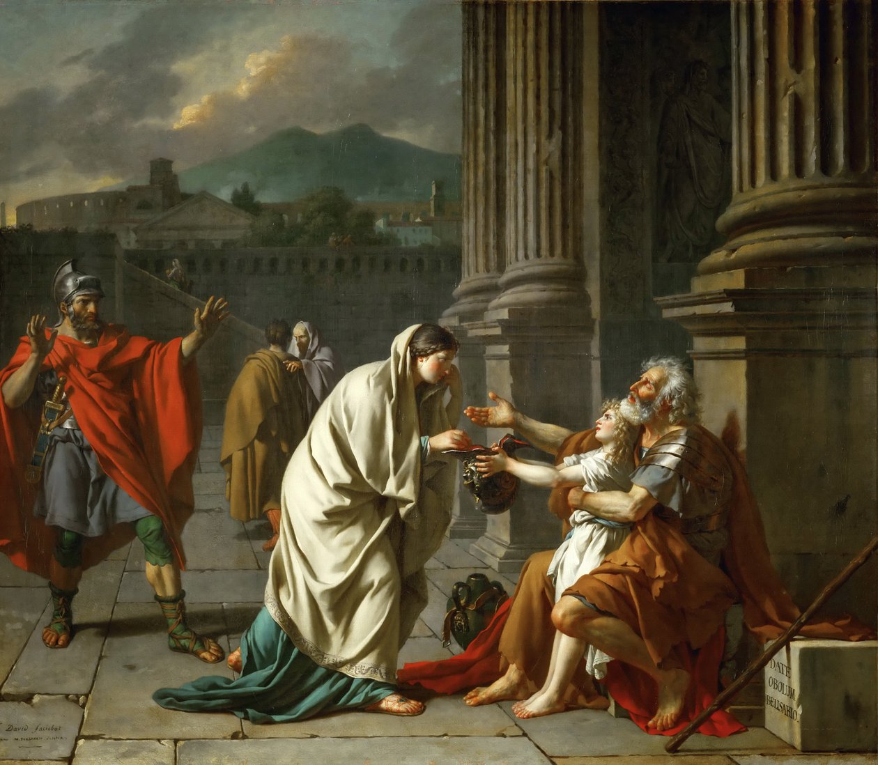 Belisarius Begging for Alms by Jacques Louis David