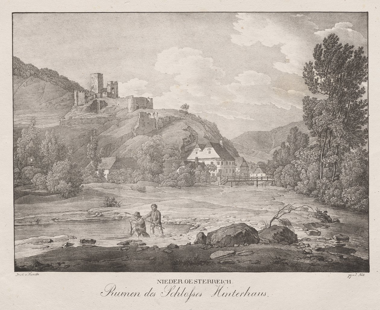 Lower Austria, Ruins of Hinterhaus Castle by Jakob Alt
