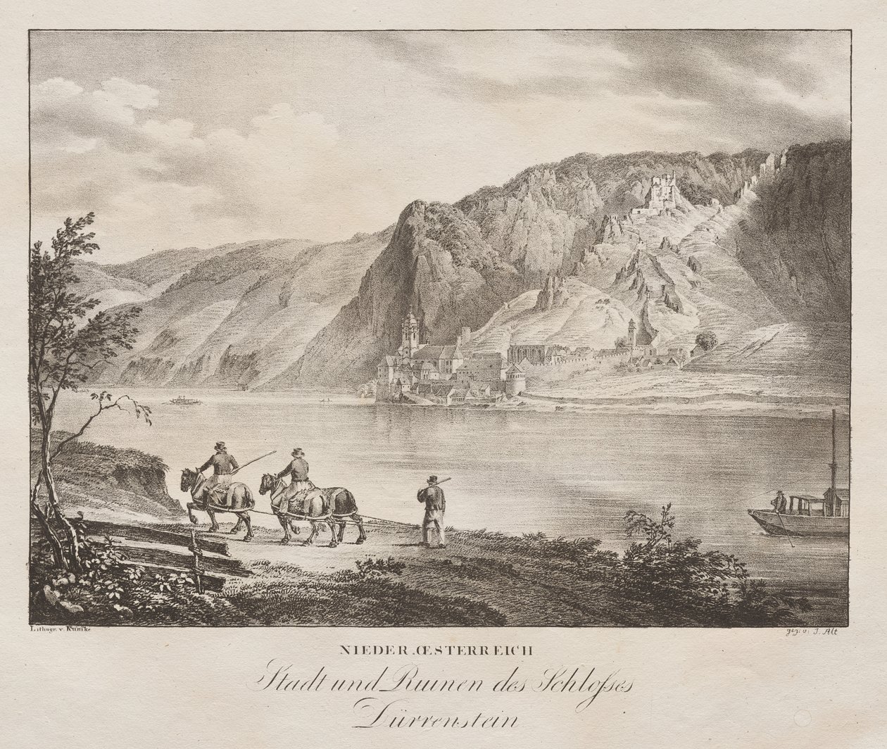 Lower Austria, City and Ruins of the Castle by Jakob Alt