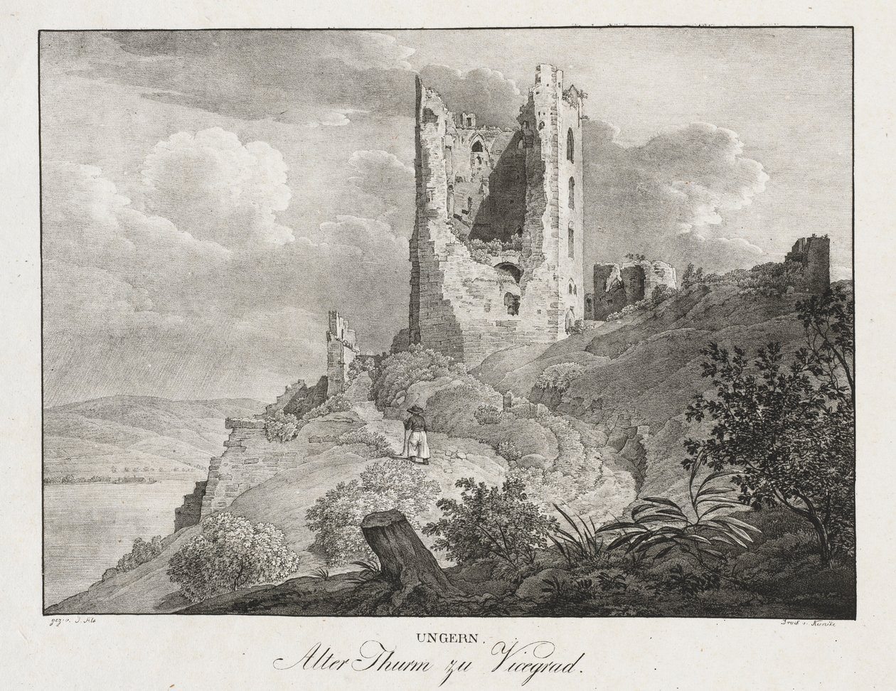 Ungern, Old Tower at Vicegrad by Jakob Alt