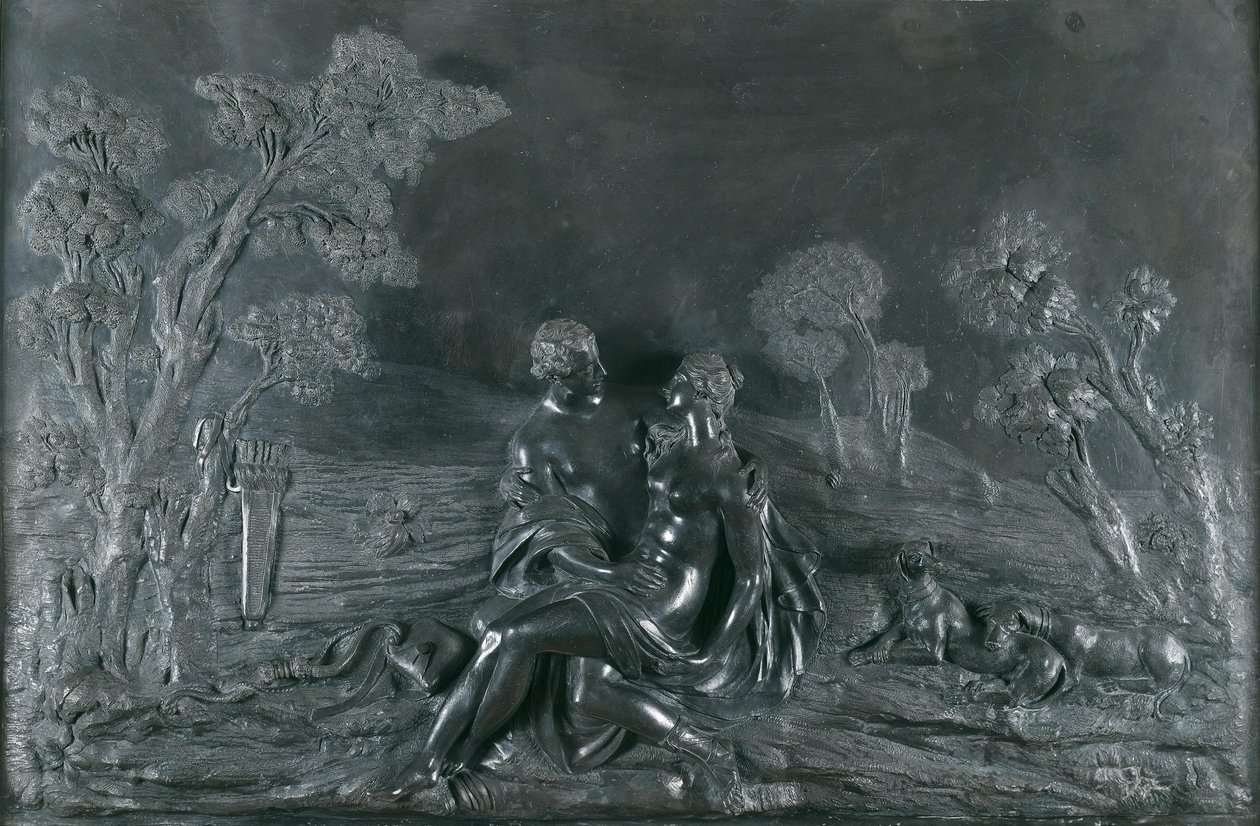 Venus and Adonis by Jakob Gabriel Mollinarolo