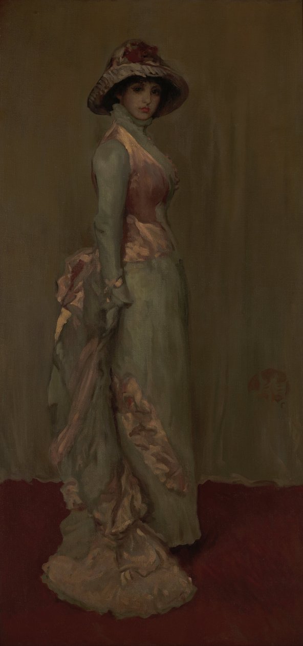 Harmony in Pink and Gray - Lady Meux by James Abbott McNeill Whistler