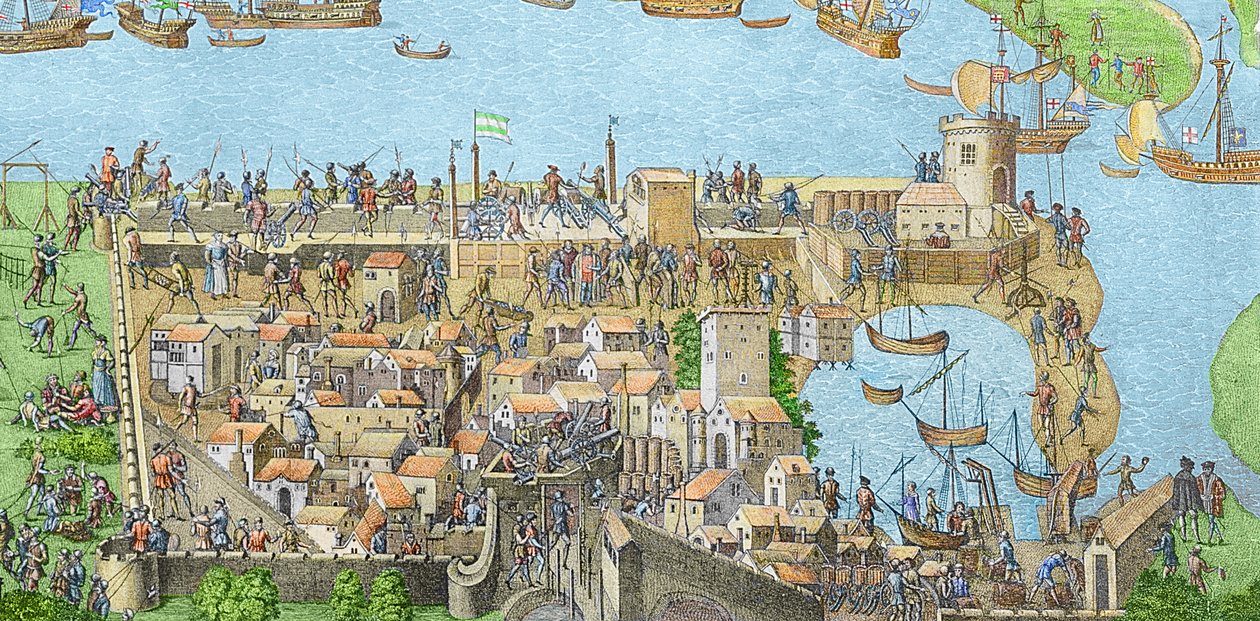 The Encampment of the English Forces near Portsmouth during the Battle of the Solent by James Basire