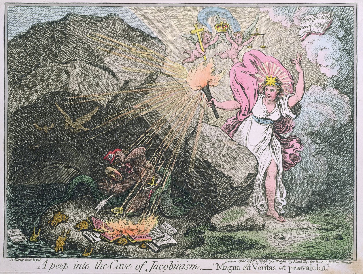 A Peep into the Cave of Jacobinism (published by Hannah Humphrey) by James Gillray