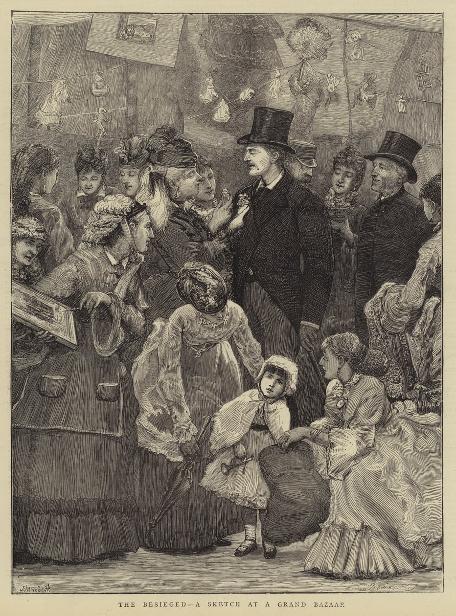 The Besieged, a Sketch at a Grand Bazaar by James Macbeth