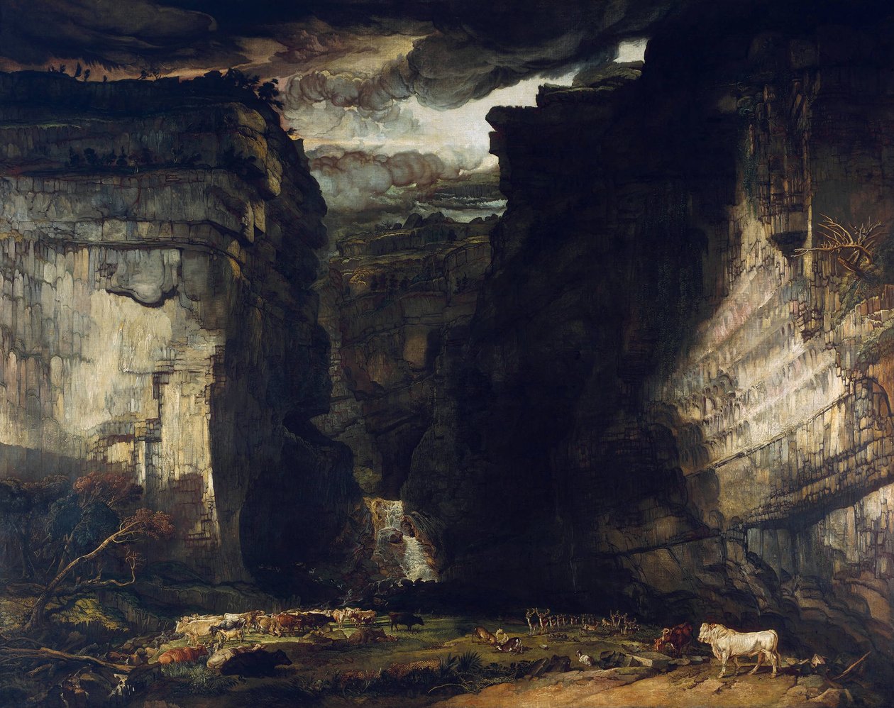 Gordale Scar (A View of Gordale, in the Manor of East Malham in Craven, Yorkshire, the Property of Lord Ribblesdale) by James Ward