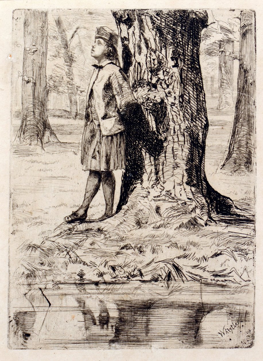 Seymour Standing Under a Tree by James Abbott McNeill Whistler