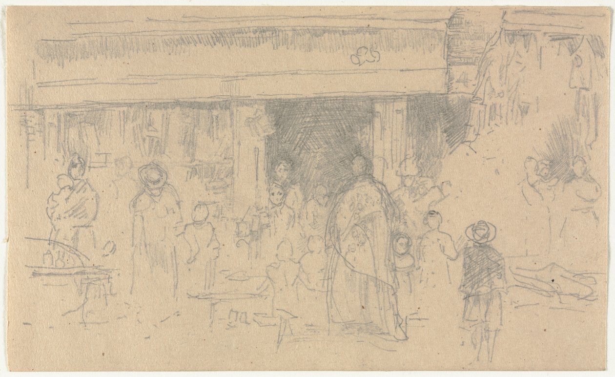 Shops at Chester by James Abbott McNeill Whistler