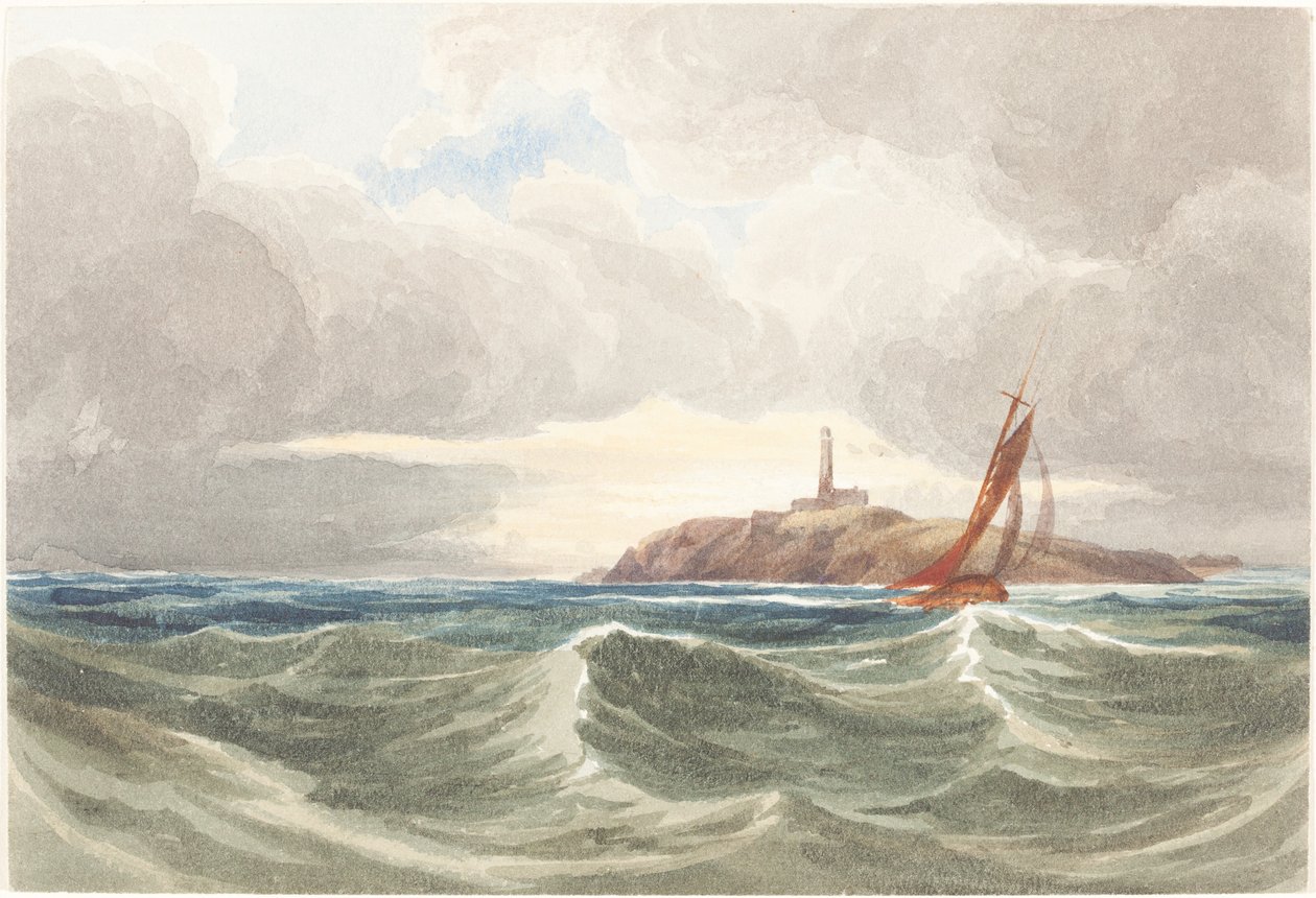 Seascape with Lighthouse by James Bulwer