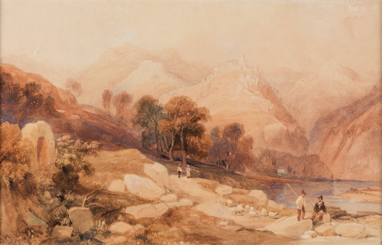 The Drachenfels on the Rhine by James Duffield Harding