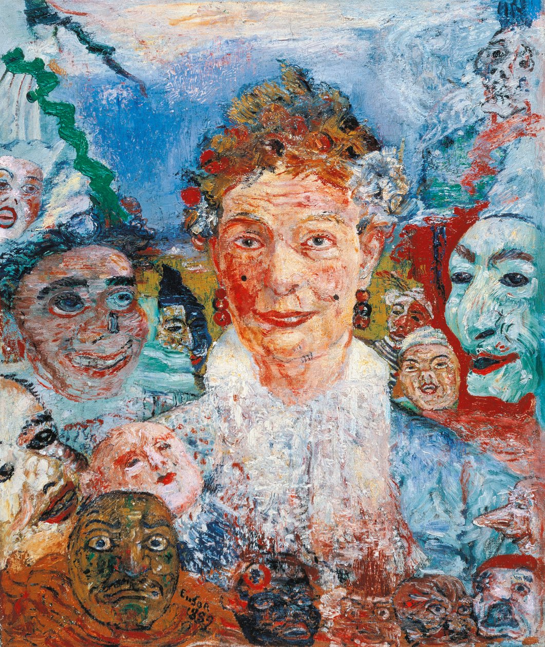 Old Woman with Masks by James Ensor